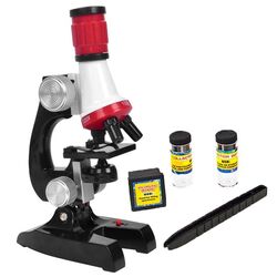 Игровой микроскоп + набор аксессуаров LeanToys 1604 (Black/Red)