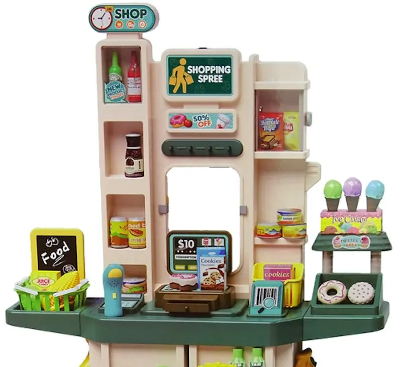 Игровой набор 2в1 LeanToys Kitchen Shop (Green/Beige) - 2