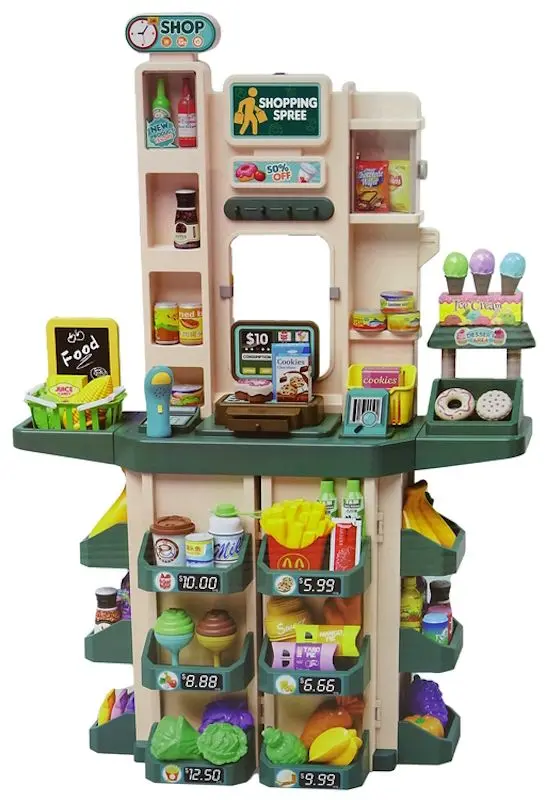 Игровой набор 2в1 LeanToys Kitchen Shop (Green/Beige)