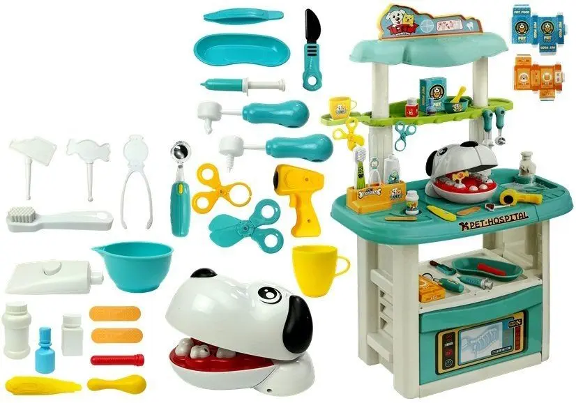 Игровой набор LeanToys Vet Dog Dentist (Green/Beige) - 12