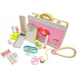 Set de joaca Trusa Medicala din lemn cu Accesorii Doctor 2305-1