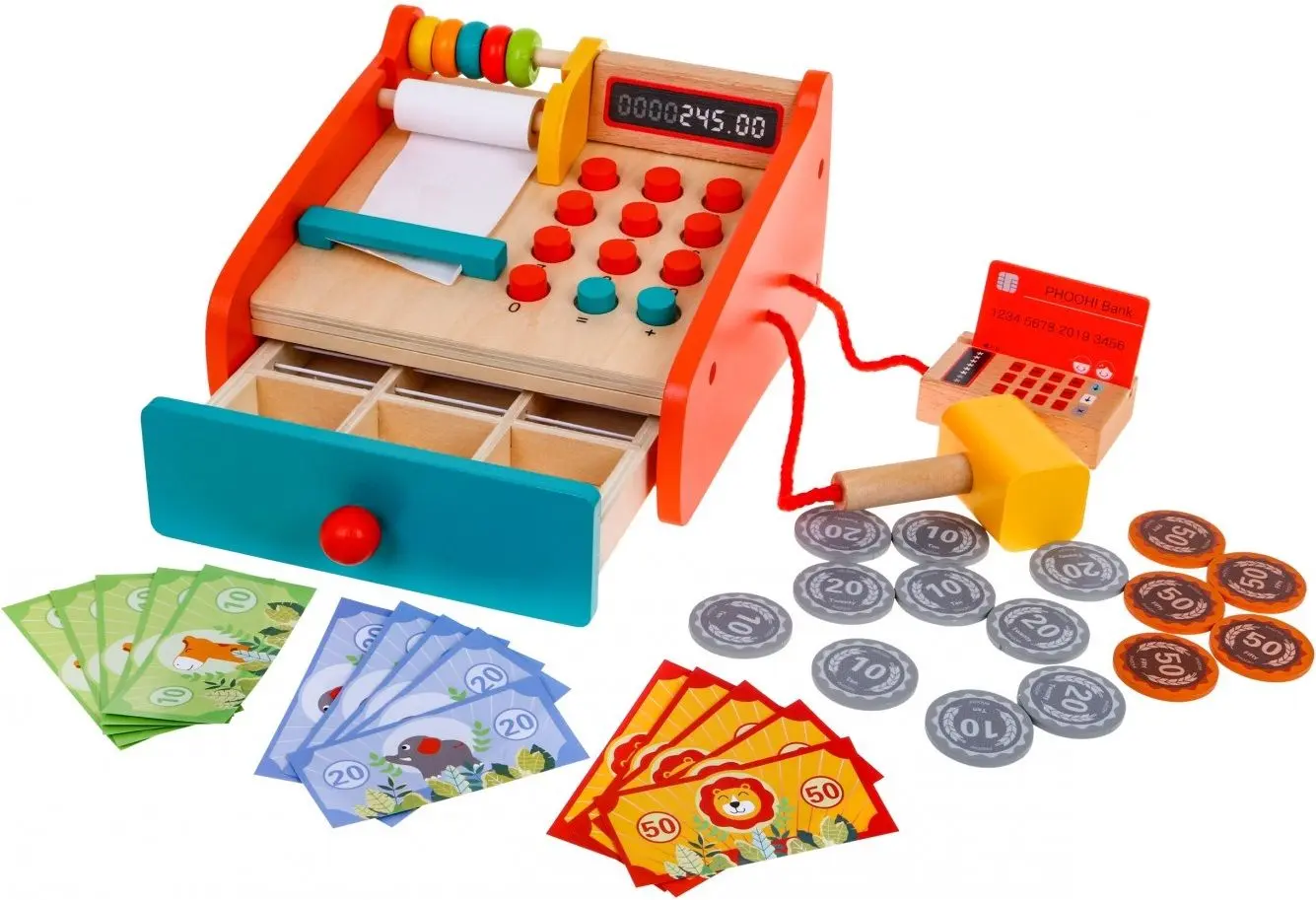 Игрушечный кассовый аппарат с аксессуарами Phoohi PH01G020 (Multicolour)