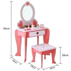 Masa de toaleta pentru copii Procart 538330 (Pink) Thumb