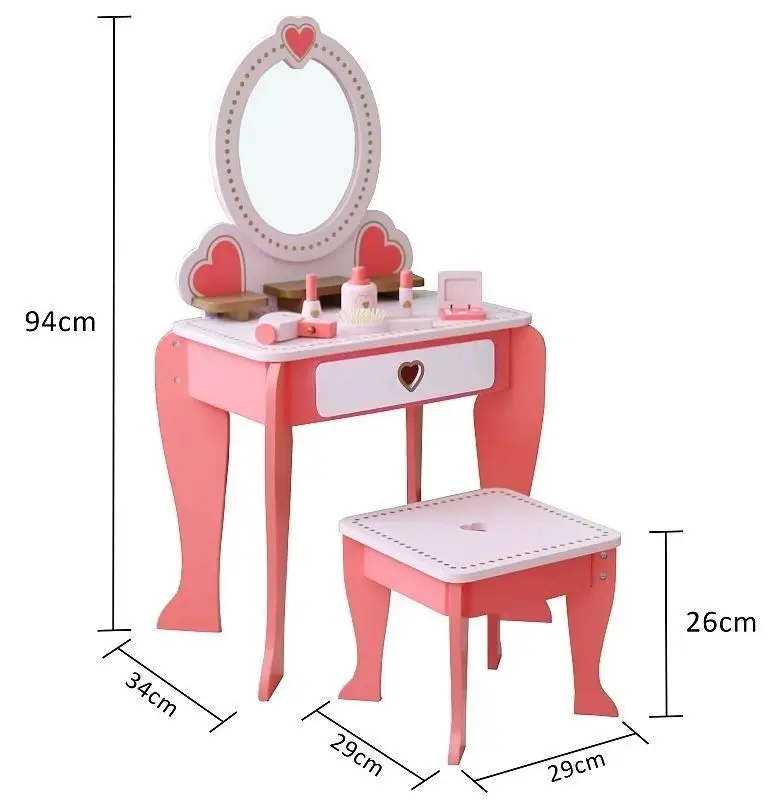 Masa de toaleta pentru copii Procart 538330 (Pink)