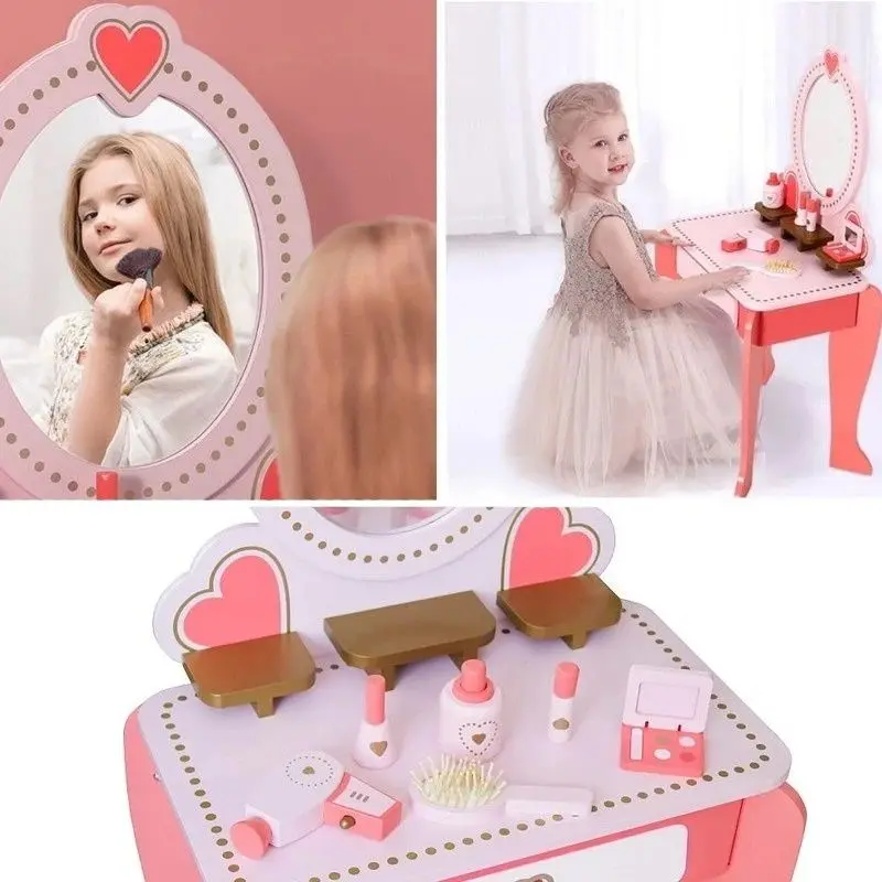 Masa de toaleta pentru copii Procart 538330 (Pink)