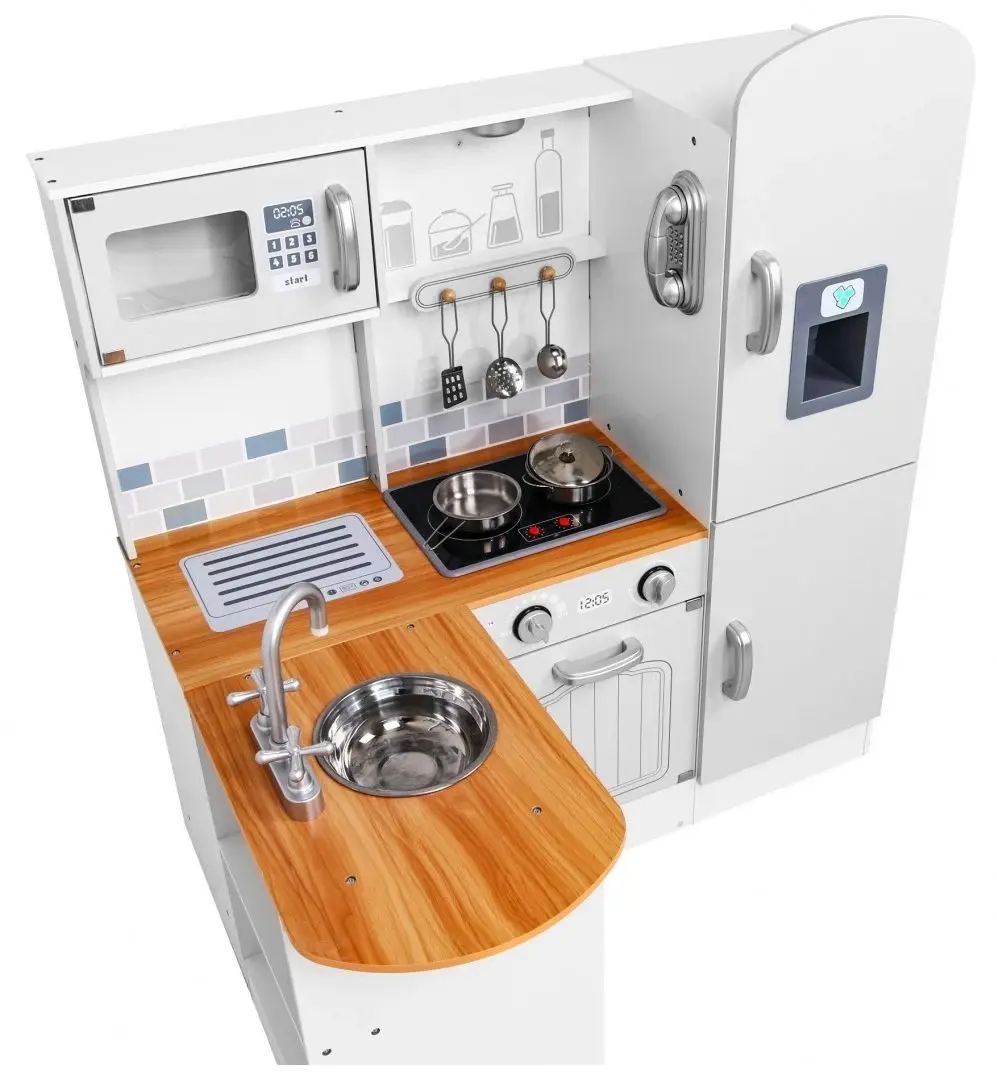Bucatarie de joaca Ramiz Corner Kitchen PH02D010 (White/Brown) - 4