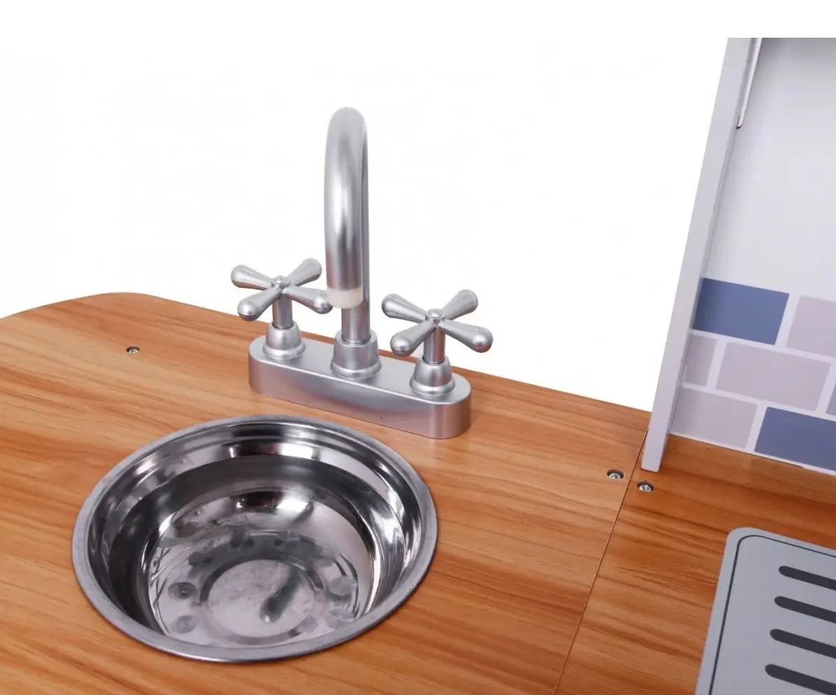 Bucatarie de joaca Ramiz Corner Kitchen PH02D010 (White/Brown) - 5