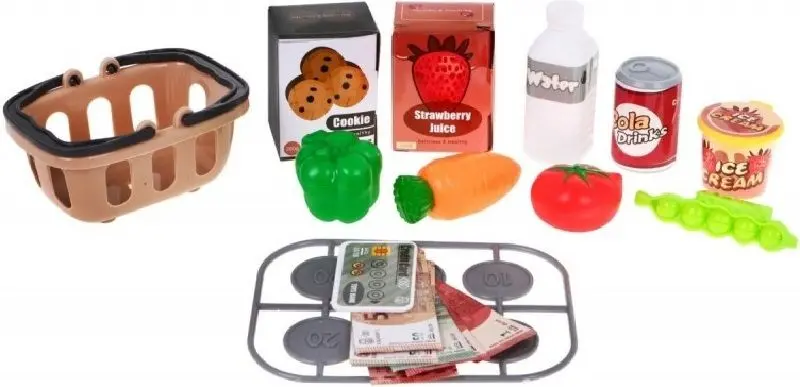 Jucarie casa de marcat cu accesorii Ramiz Happy Shopping (Multicolour)
