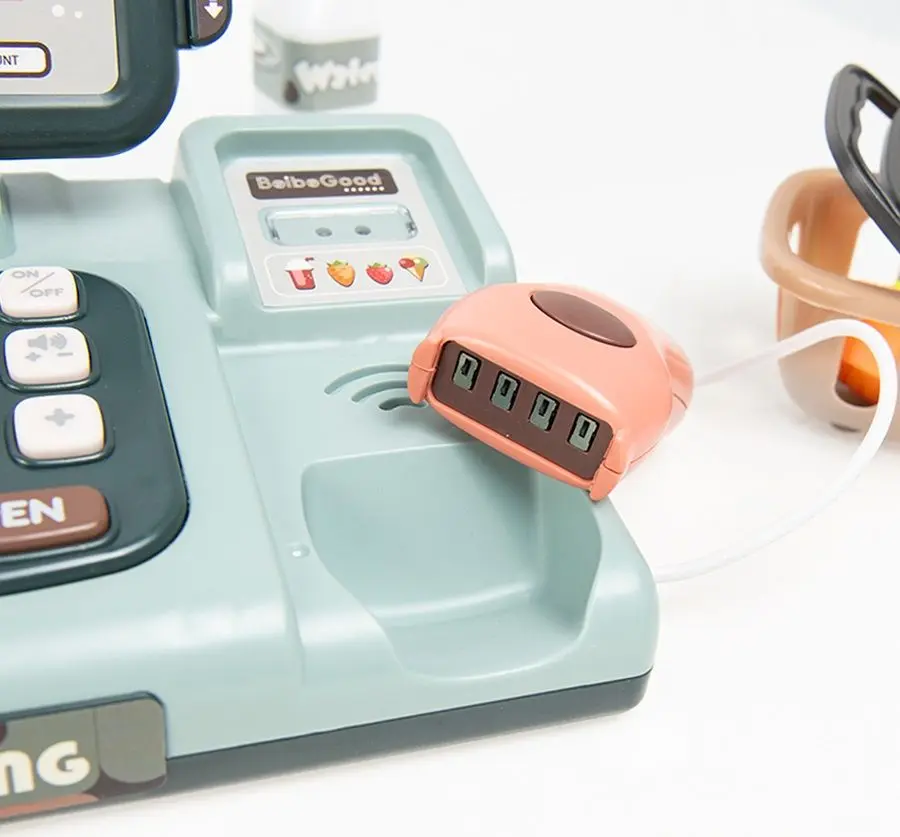 Jucarie casa de marcat cu accesorii Ramiz Happy Shopping (Multicolour)