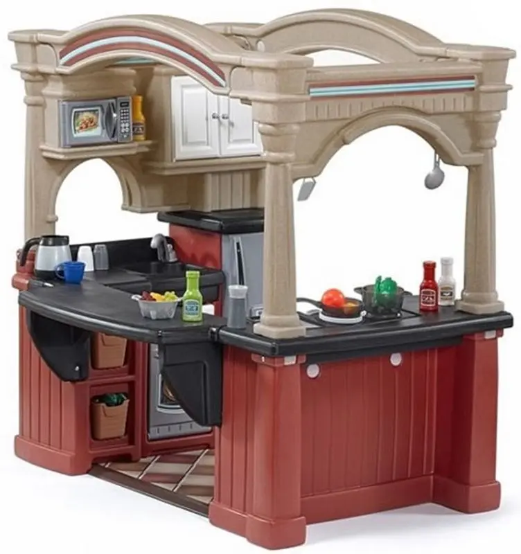 Игровая кухня Step2 Grand Walk-In Kitchen (Beige/Burgundy) - 2