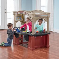 Игровая кухня Step2 Grand Walk-In Kitchen (Beige/Burgundy) Thumb