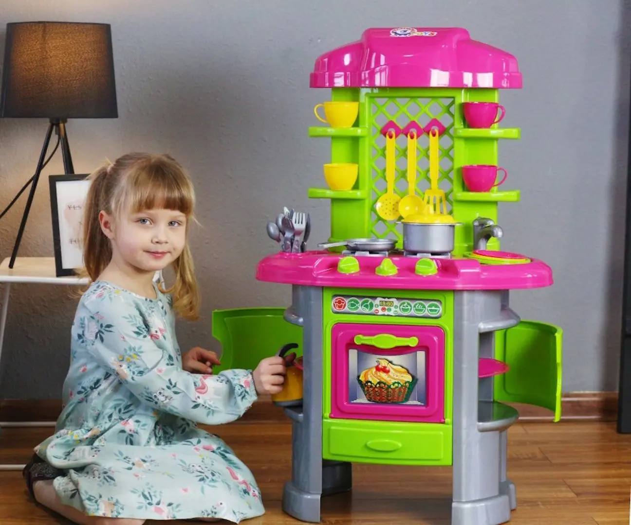 Bucatarie de joaca ТехноК Kitchen 8 0915 (Pink/Green)