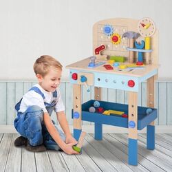 Игровой набор Tooky Toy Work Bench TK399 (Wood/Blue) Thumb