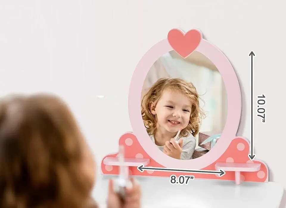 Masuta de toaleta cu scaun Tooky Toy TK462 (Pink)