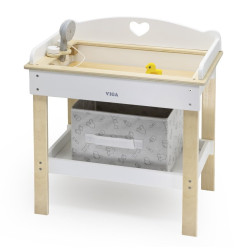 Masă de schimbat bebeluși pentru copii 2in1 Viga 44720 (White) Thumb