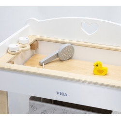 Masă de schimbat bebeluși pentru copii 2in1 Viga 44720 (White) Thumb