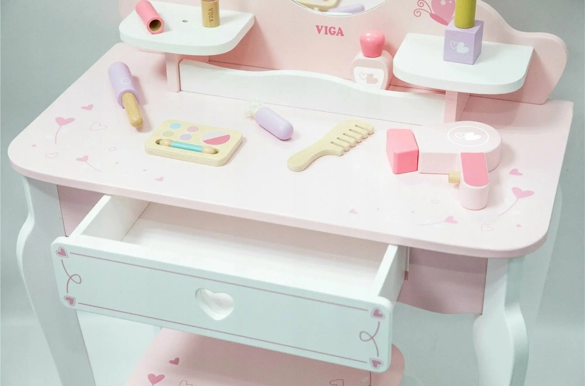 Masuta de toaleta pentru copii Viga Toys 44782 (White/Pink)