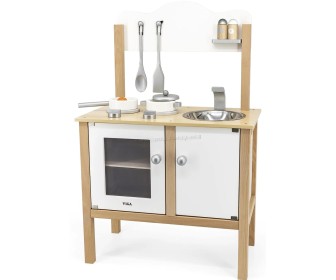 Bucatarie de joaca Viga Toys Noble Kitchen 50223 (Wood/White)