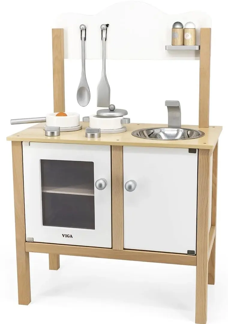 Bucatarie de joaca Viga Toys Noble Kitchen 50223 (Wood/White)