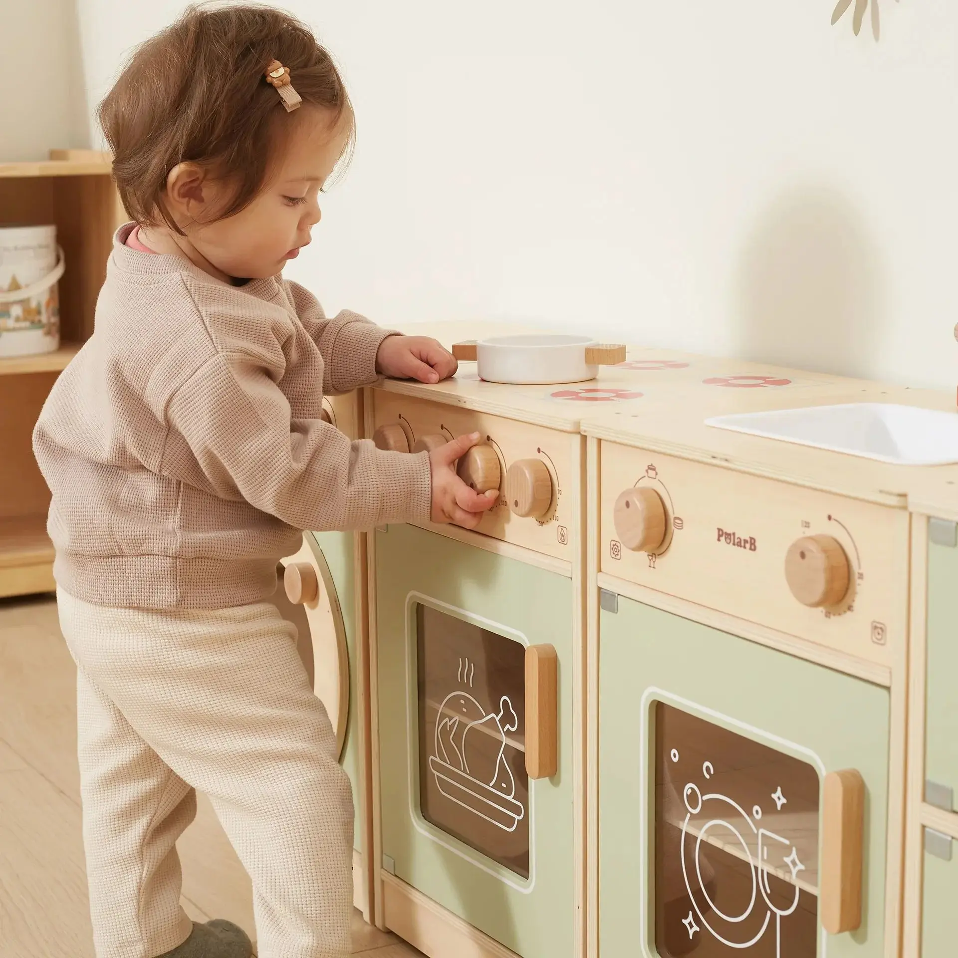 Игровая кухня Viga Toys PolarB 44248 (Green) - 5