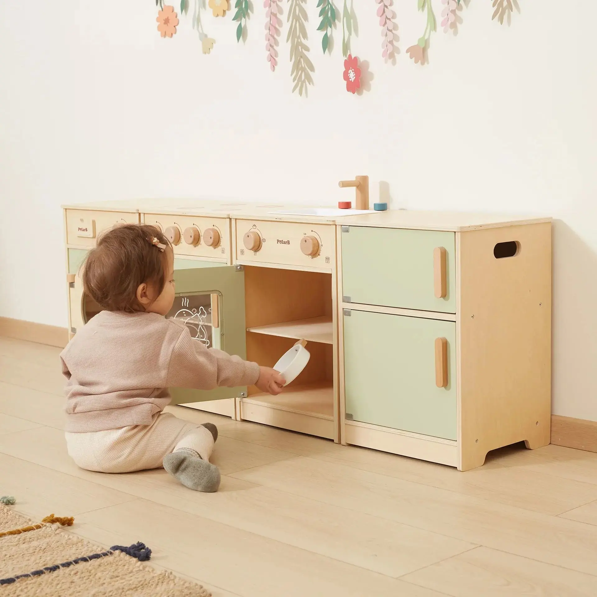 Игровая кухня Viga Toys PolarB 44248 (Green) - 6