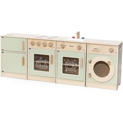 Bucatarie de joaca Viga Toys PolarB Kitchen XL 44248 (Green/Wood)