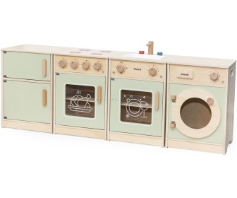 Bucatarie de joaca Viga Toys PolarB Kitchen XL 44248 (Green/Wood)