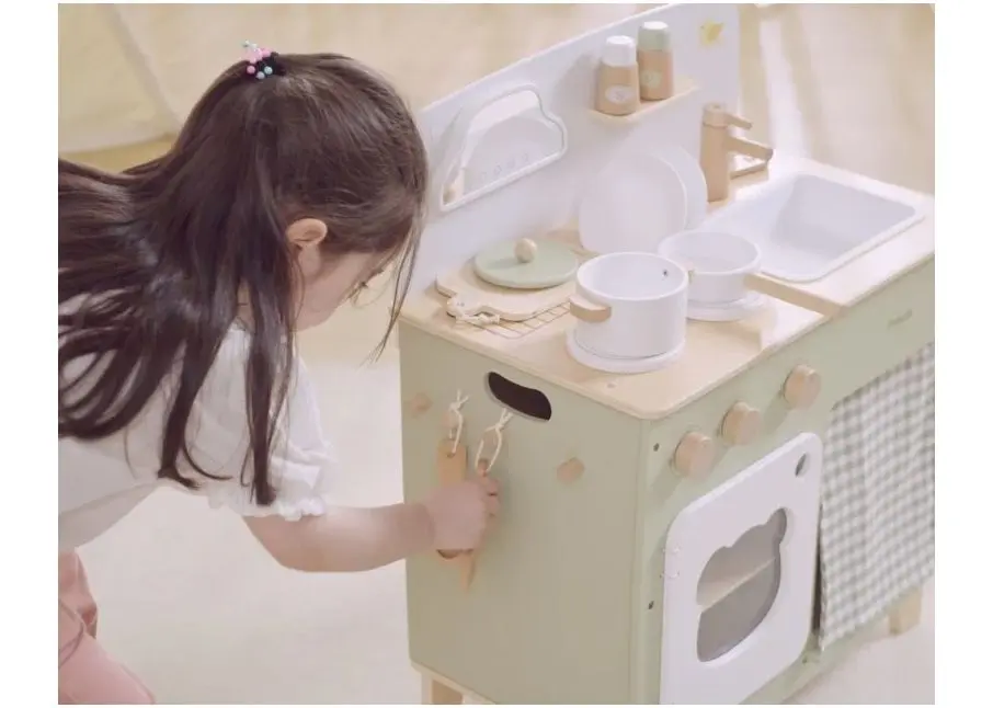 Bucatarie de joaca Viga Toys PolarB Large Wooden Kitchen (Green)