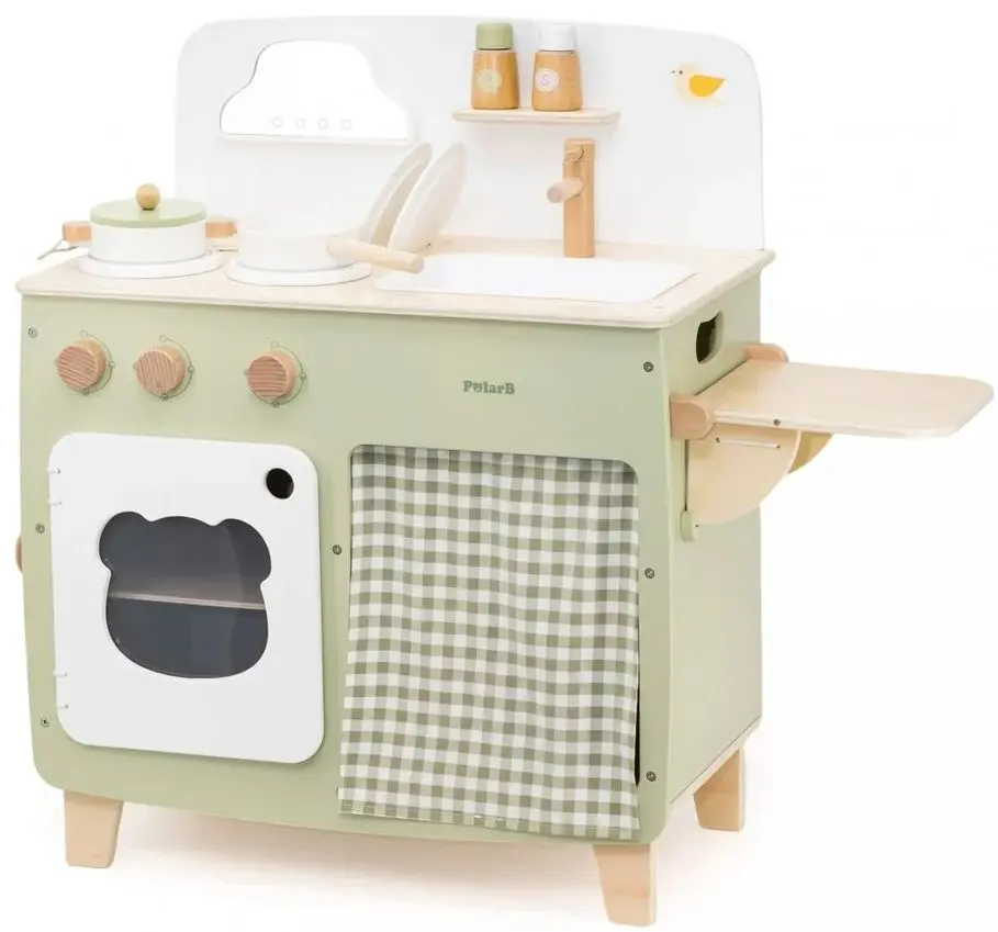 Bucatarie de joaca Viga Toys PolarB Large Wooden Kitchen (Green)