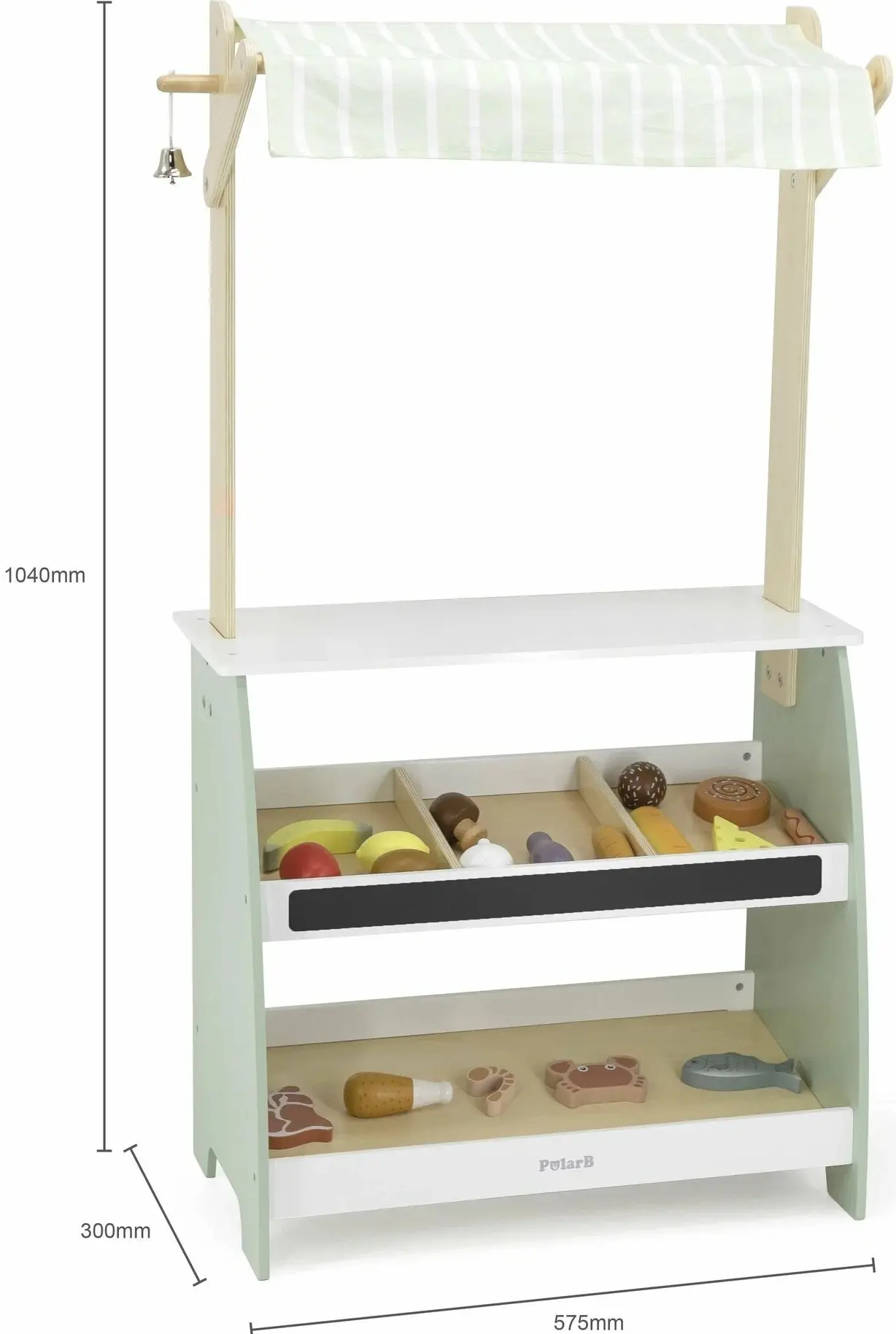 Set de joaca Viga Toys BolarB Market Stall 44099 (White/Green)