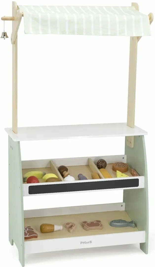 Set de joaca Viga Toys BolarB Market Stall 44099 (White/Green)