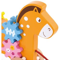 Развивающая игрушка-каталка Viga Toys Pull Along Horse with Gears 50976 Thumb