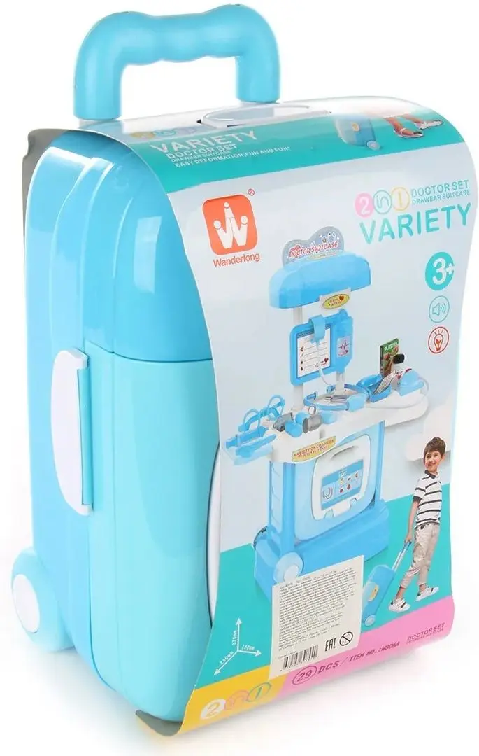 Игровой набор Wanderlong Doctor Set Drawbar Suitcase Variety W806A - 4