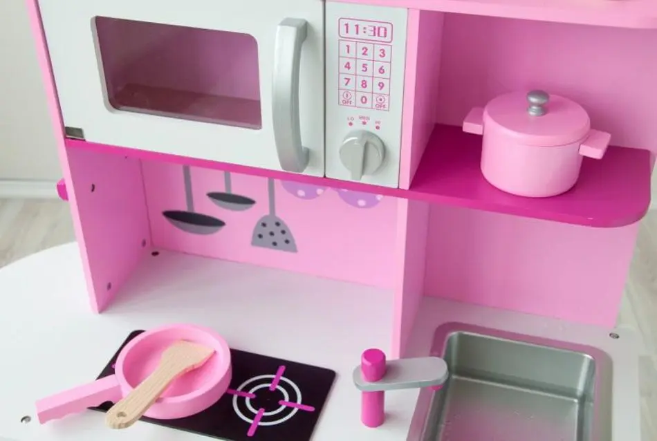 Игровая кухня Woodyland Trendy 105x78x33.5 (Pink/White) - 5
