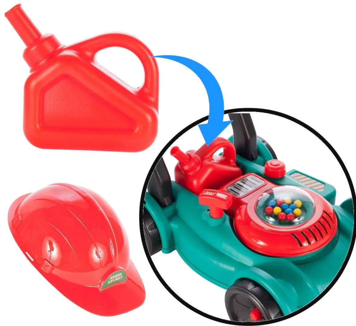 Masina de tuns iarba pentru copii Woopie 30012 (Red/Green)