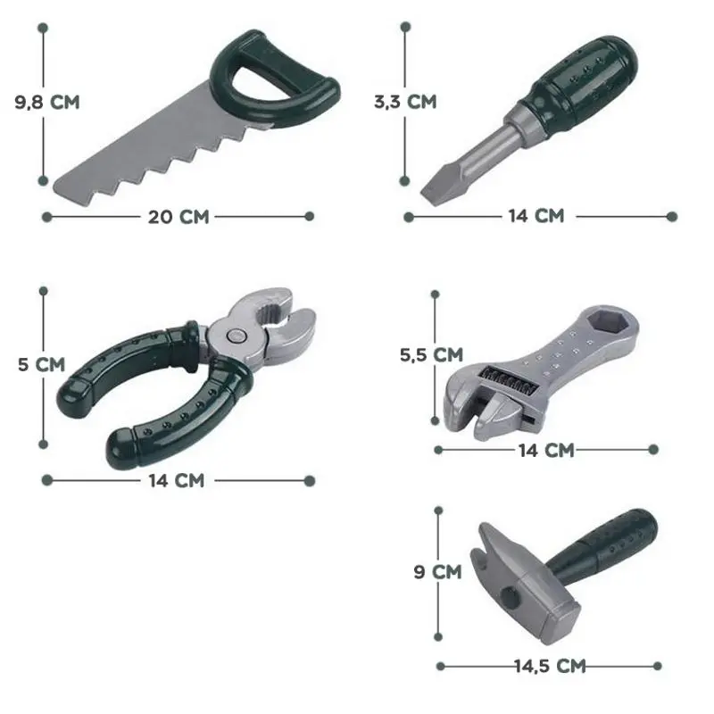 Игровой набор Woopie Craftsman's Toolbox 31309 (Green) - 4