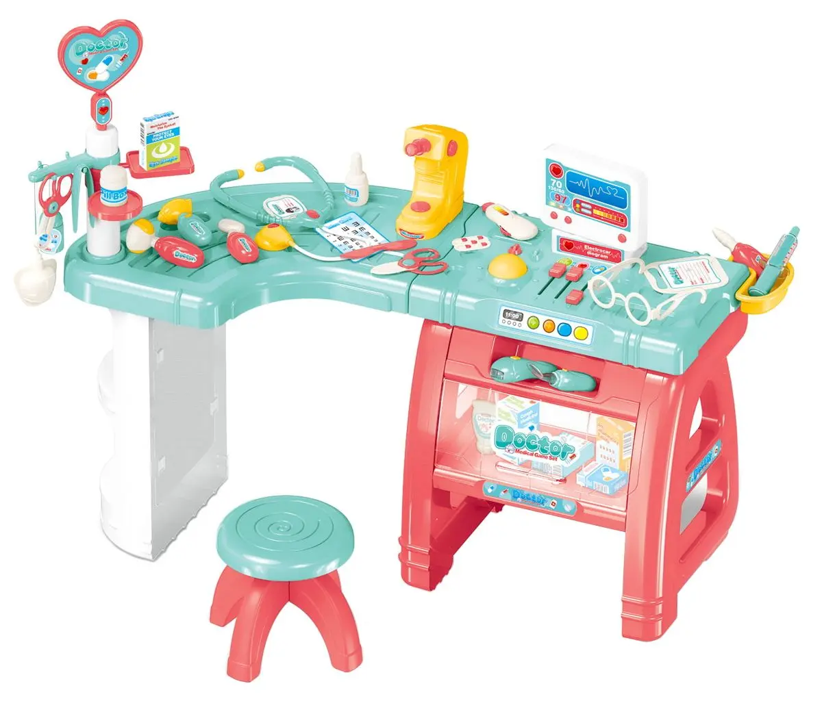 Set de joaca Woopie Little Doctor Office 29740 (Turquoise/Red)