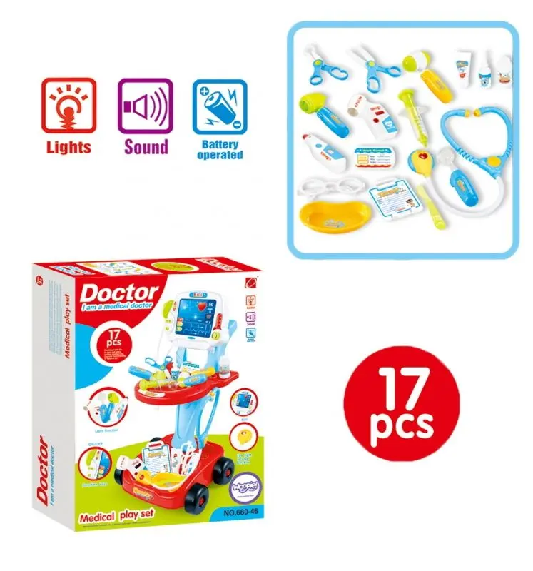 Игровой набор Woopie Little Doctor's Trolley 28743 (Red/Blue)