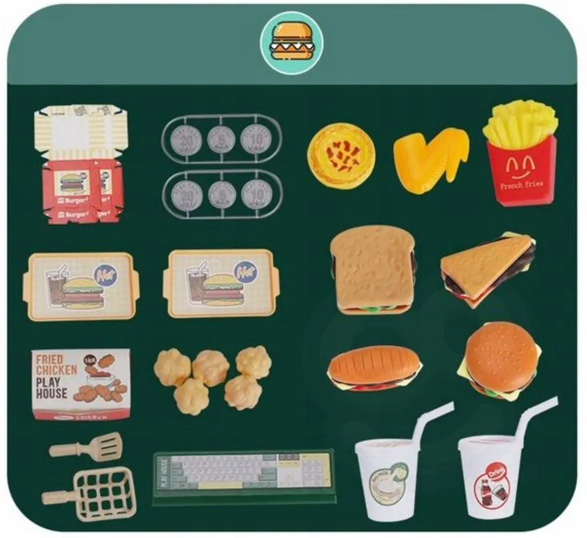 Set de joaca Woopie Mini Burger Shop (Green/Grey)