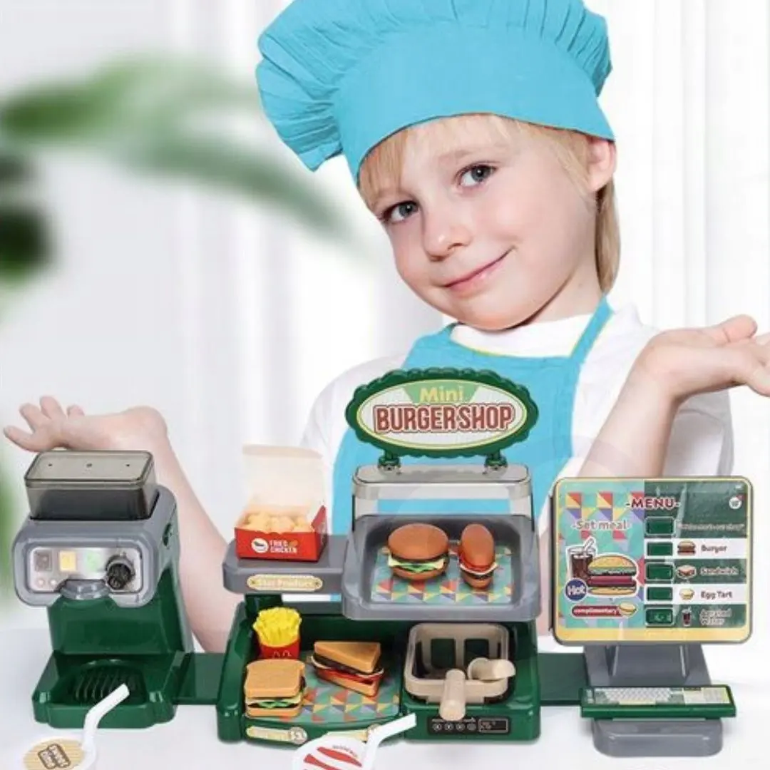 Set de joaca Woopie Mini Burger Shop (Green/Grey)