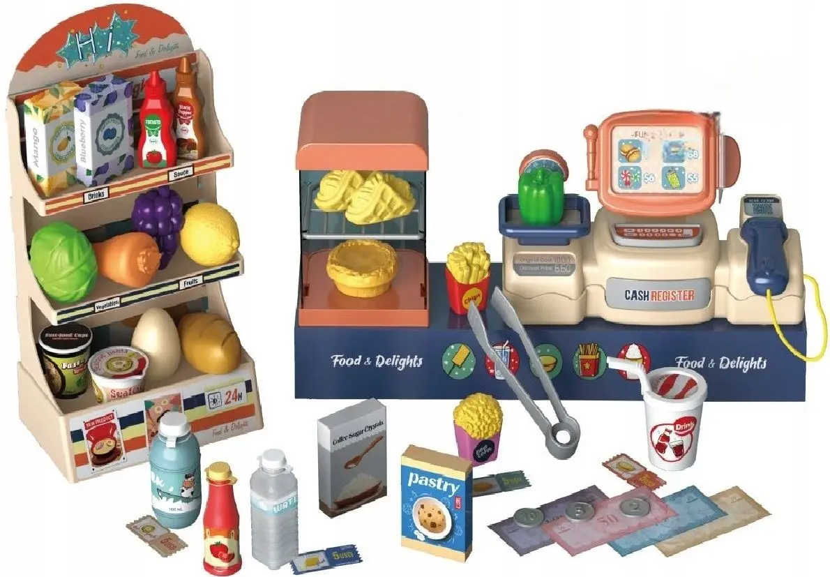 Set de joaca Woopie Supermarket (Beige/Red)