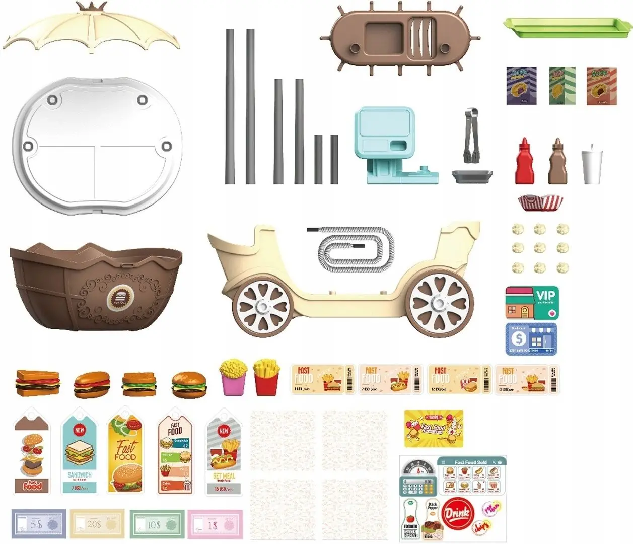 Set de joaca Woopie Surprise Fast-Food Shop (Beige/Brown)