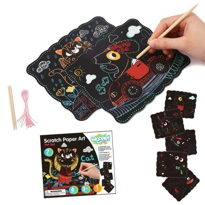 Jucarie casa de marcat + jocul scratch Woopie Happy Shopping (Blue) - 3