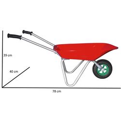 Детская тележка для сада Technoworker Wheelbar (Red/Grey) Thumb