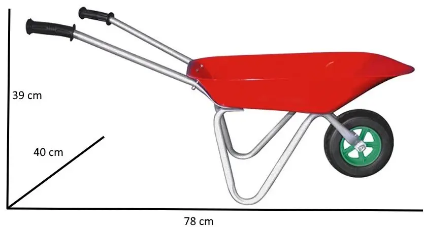 Детская тележка для сада Technoworker Wheelbar (Red/Grey) - 2