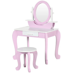 Masa de toaleta cu taburet pentru copii Zonekiz 316-006V00PK (Pink) Thumb