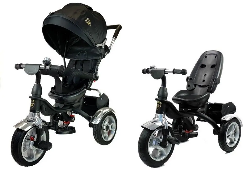 Трехколесный велосипед LeanToys 2602 (Black)