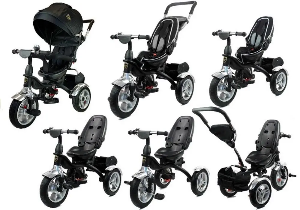 Трехколесный велосипед LeanToys 2602 (Black)