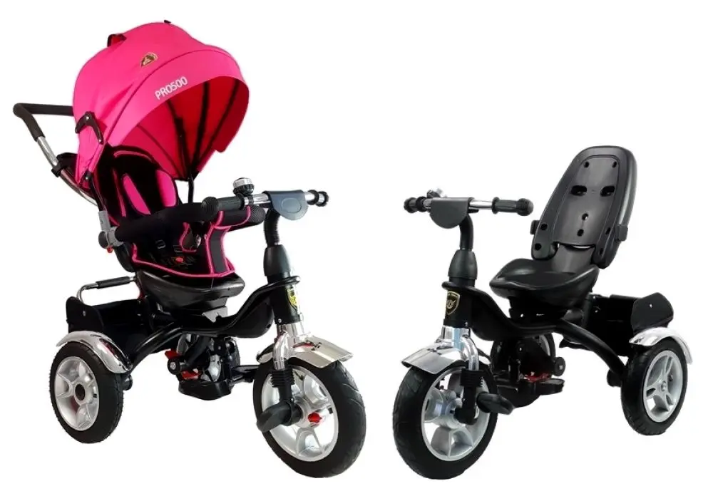 Tricicleta LeanToys PRO500 2605 (Pink) - 3