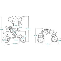 Трехколесный велосипед Lionelo Kori (Blue Navy) Thumb